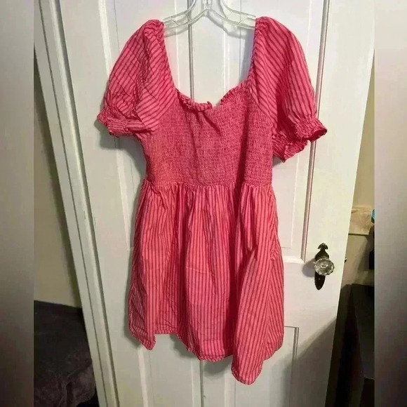 Draper James Dresses & Skirts - Draper James Pink Stripe Cam Smocked Dress Women’s 1X